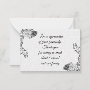 Vackra Ro Ram efter ett fräckt tack. Anteckningskort