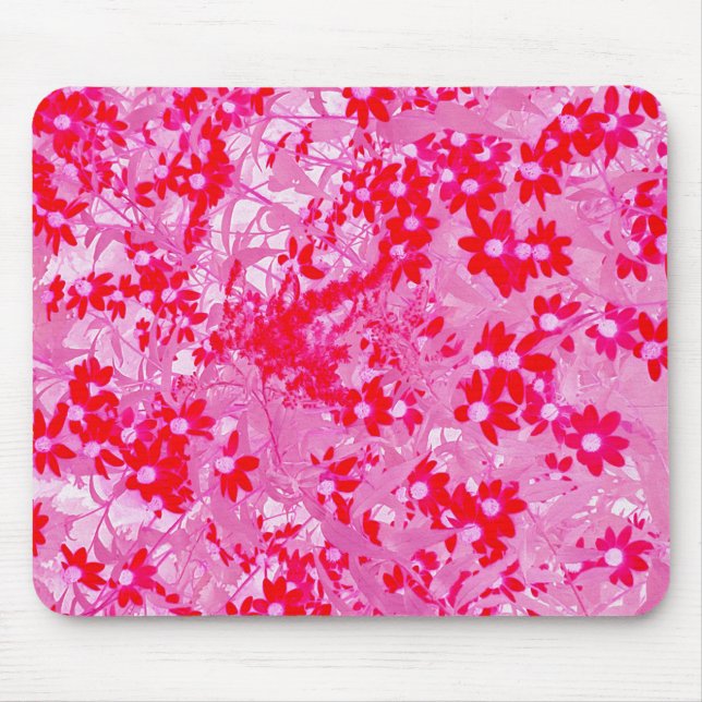 Vackra röda blommor musmatta (Framsidan)