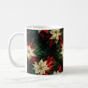 Vackra röda och vita Poinsettias Kaffemugg