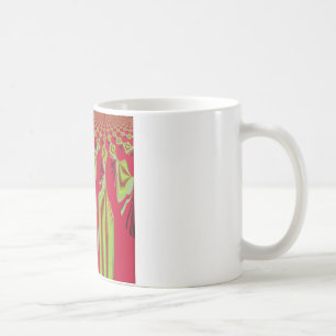 Vackra, rödaktiga och Gult Afrikas stamkonst Kaffemugg