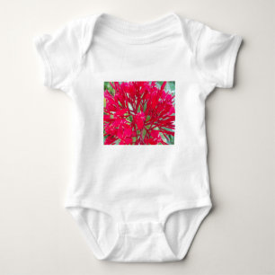 Vackra rödblommor från Fantastisk Infant Creeper Tee Shirt