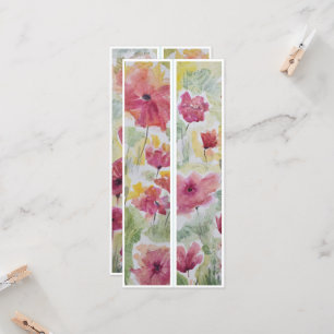 Vackra rödblommor två Bokmärken