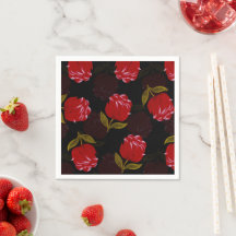 Vackra rödgenomskinliga ro-broidery mönster