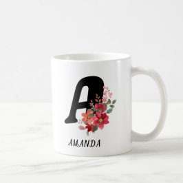 Vackra Romantic Vår Red Girly Flowers Kaffemugg