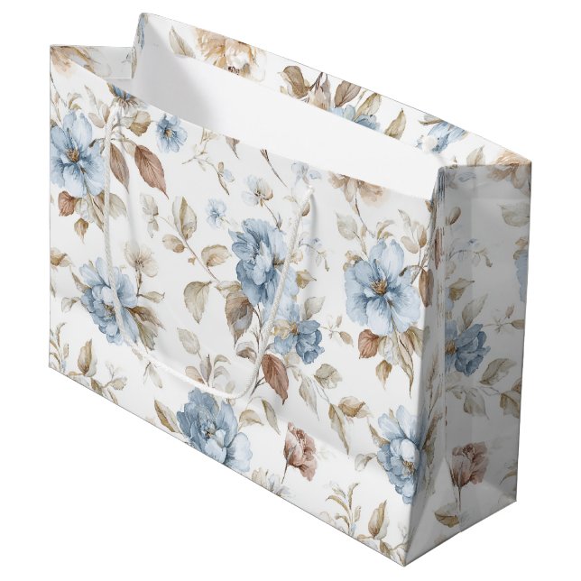 Vackra Romantiska Blå Blommor Bröllop (Framsidan Vinklad)