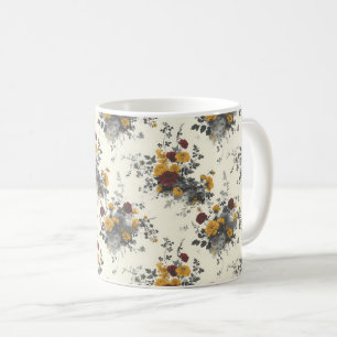 Vackra Romantiska Vår Röda Flickiga Blommor Kaffemugg