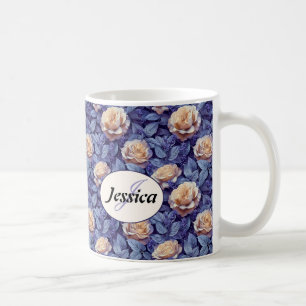 Vackra Romantiska Vår Violetta Flickaktiga Blommor Kaffemugg