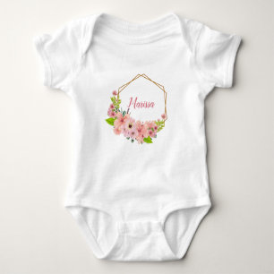 Vackra Rosa Akvarellblommor - Personlig T Shirt