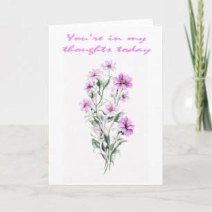 Vackra rosa anemoneblommor som påminner om dig kort
