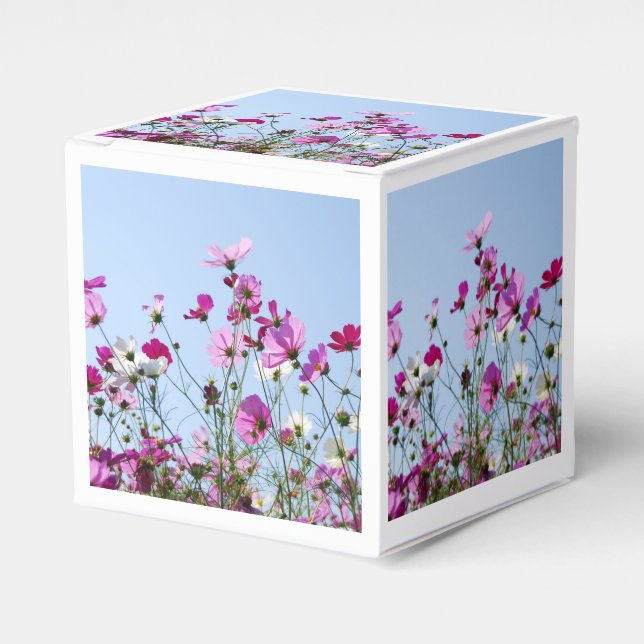 Vackra rosa ängsblommor presentaskar (Framsidan Sidan)