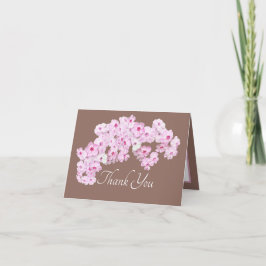 Vackra Rosa Blommiga Tack Botaniska Blommor Kort
