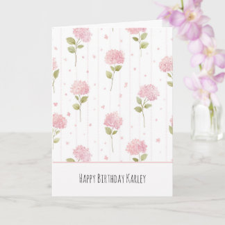 Vackra Rosa Blommor Födelsedag Kort