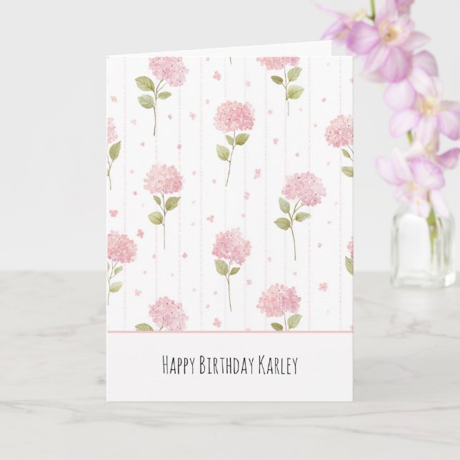 Vackra Rosa Blommor Födelsedag Kort (Orkide)