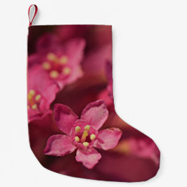 Vackra rosa blommor liten julstrumpa