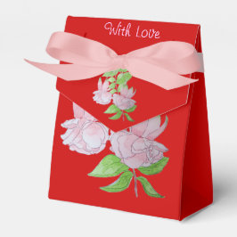 vackra rosa blommor och blad blomstermotiv bilder presentaskar