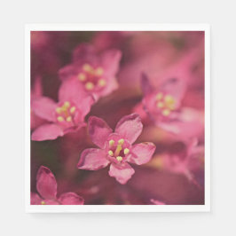 Vackra rosa blommor pappersservett