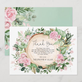Vackra rosa blommor Rosenträdgård Baby Shower Tack Kort