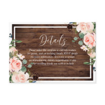 Vackra Rosa Blommor & Rustika Trä Bröllop