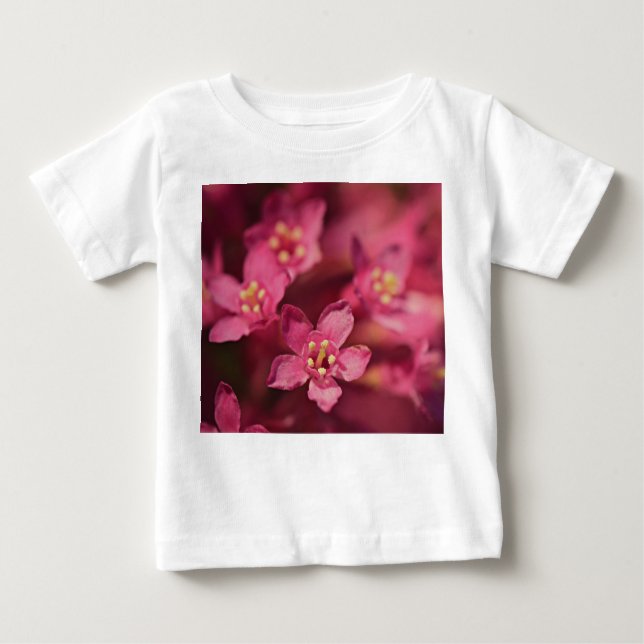 Vackra rosa blommor t shirt (Framsida)