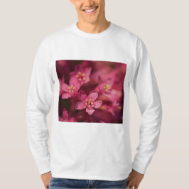 Vackra rosa blommor t shirt