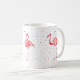 Vackra rosa flamingos mönster kaffemugg