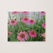 Vackra Rosa Flowers i Garden Puzzle