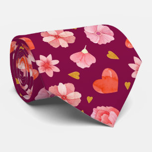 Vackra Rosa Flowers och Hearts Slips