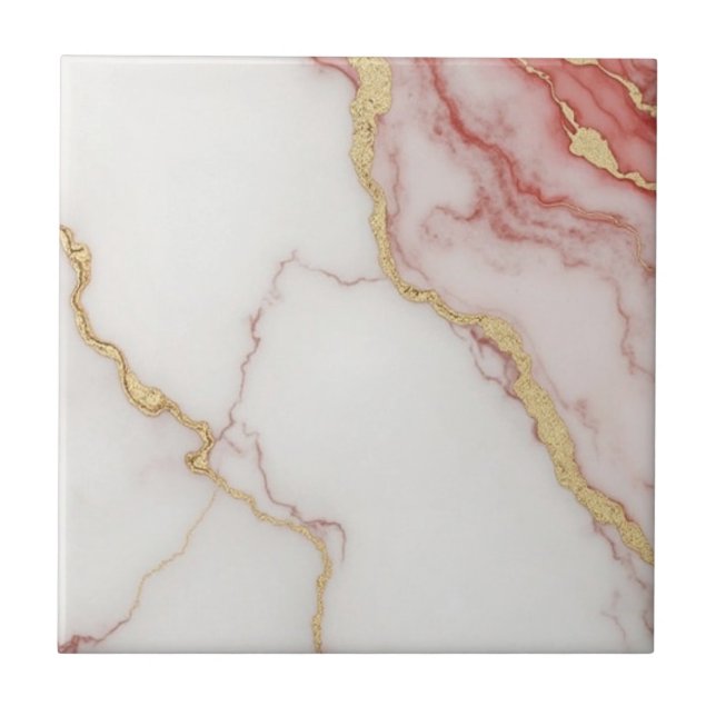 Vackra rosa guld hemplattor kakelplatta (Framsidan)