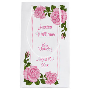 Vackra rosa hörnbuketter 18-årsdag