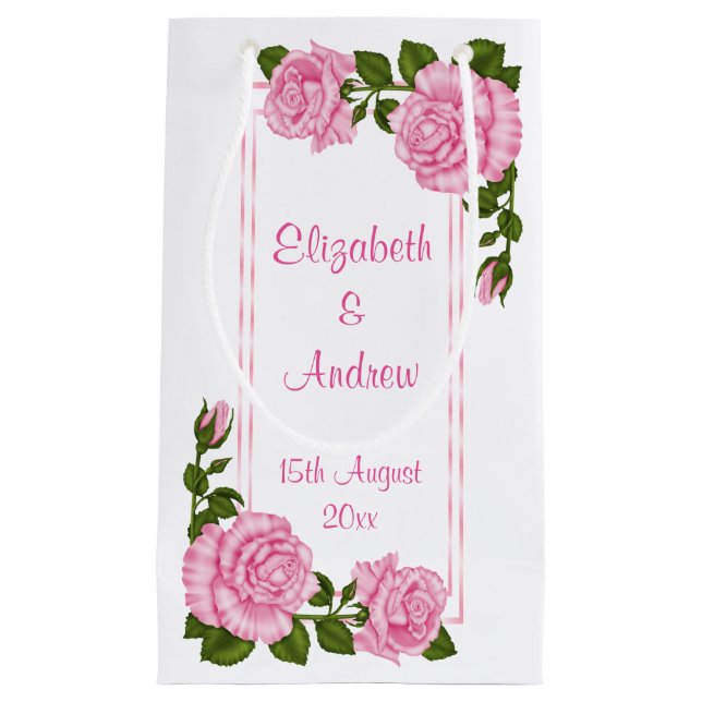 Vackra Rosa Hörnbuketter Bröllop (Framsidan)