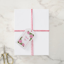 Vackra Rosa Hörnbuketter Bröllop Presentetikett