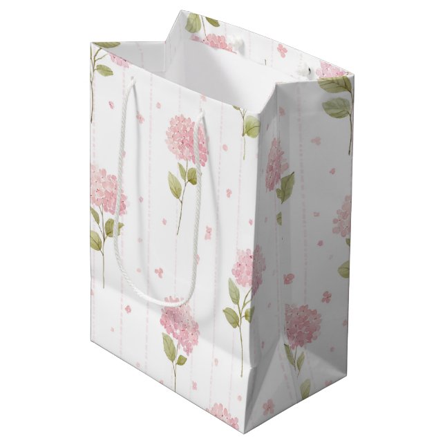 Vackra Rosa Hydrangea Blommor Bröllopsdusch (Framsidan Vinklad)