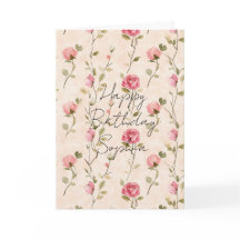 Vackra Rosa Krämrosor Blommig Födelsedag