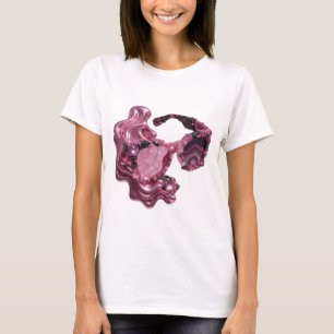 Vackra rosa KRISTALLSOLGLAS Konstnärligt motiv T Shirt
