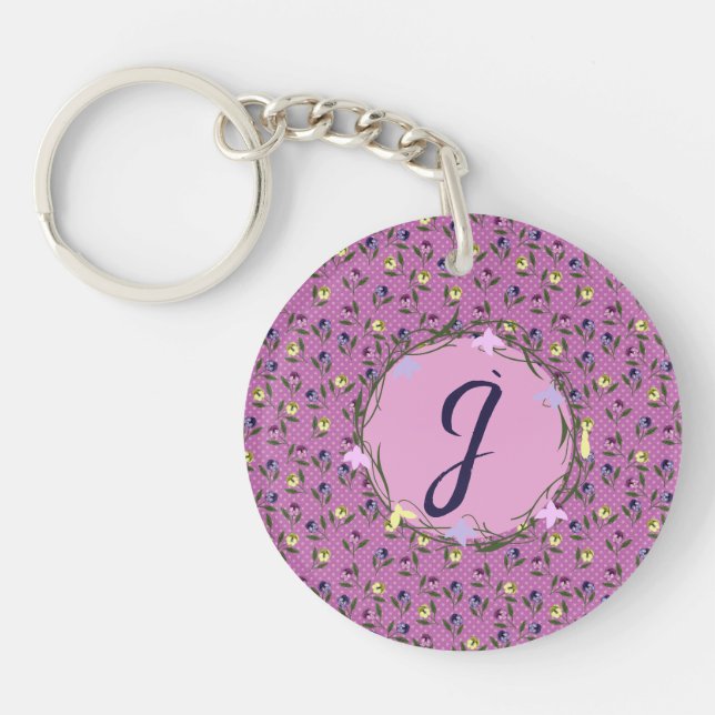 Vackra rosa lila och gula penséer (Framsidan)