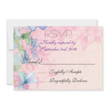 Vackra rosa och blå blomster vilda blommor RSVP