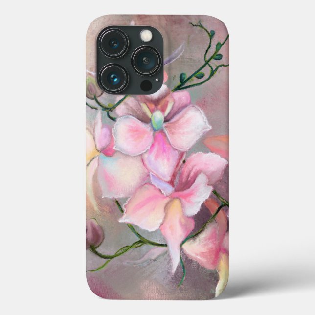 Vackra Rosa Orchid Flowers iphone case (Baksida)