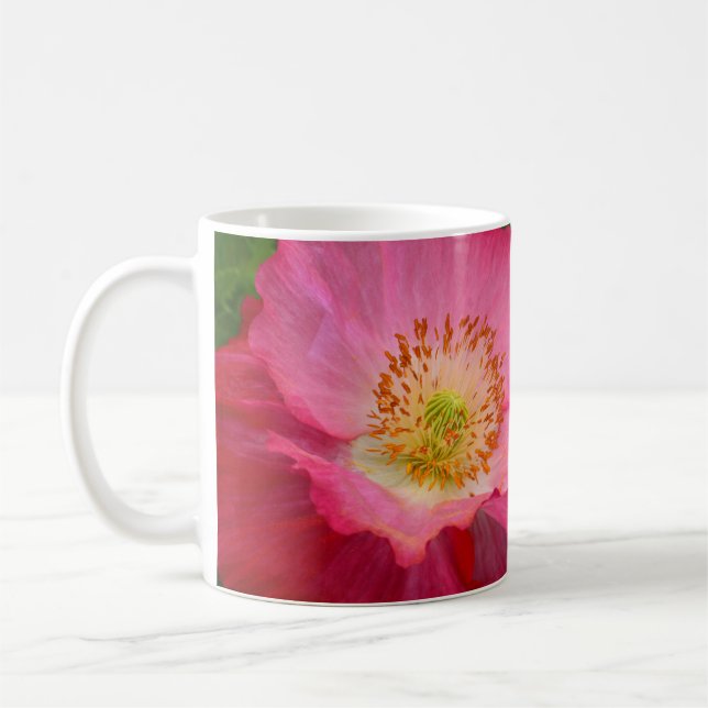 Vackra rosa poppor kaffemugg (Vänster)
