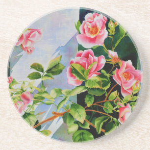 Vackra rosa röd vit ros blommigt underlägg