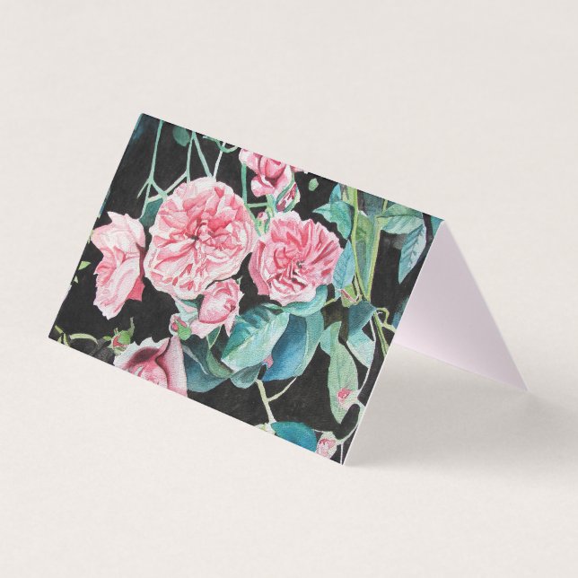 Vackra Rosa ros Ro-födelsedagskort Kort (Framsida)