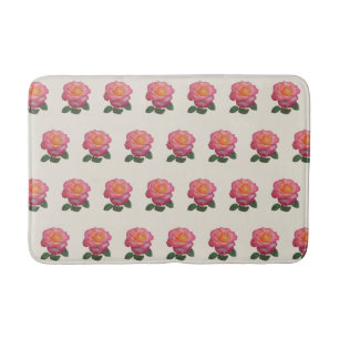Vackra rosa rosor badrumsmatta