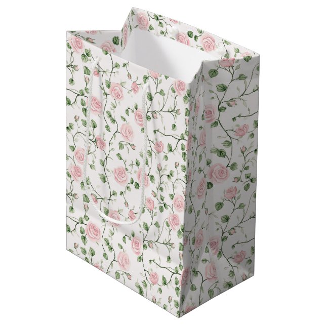 Vackra Rosa Rosor Blommig Bröllop (Framsidan Vinklad)
