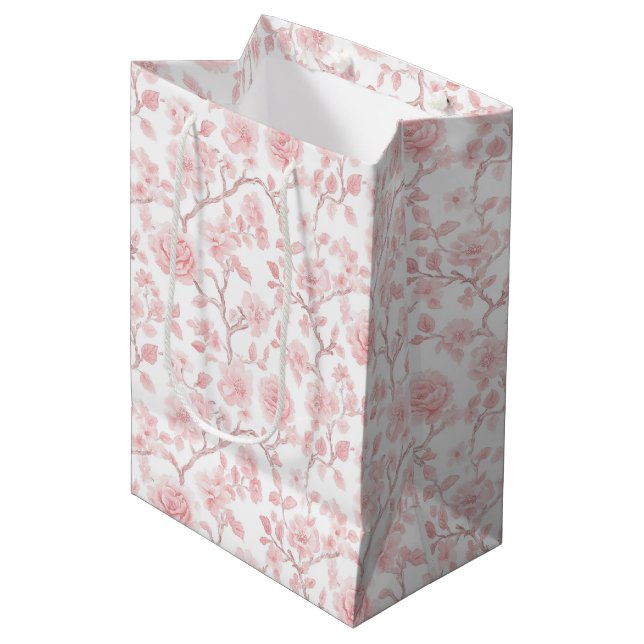 Vackra Rosa Rosor Blommig Bröllopsdusch (Framsidan Vinklad)
