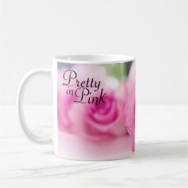 Vackra rosa rosor kaffemugg