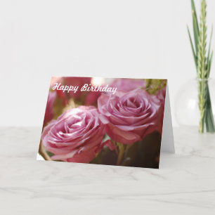Vackra Rosa Rosor Kort