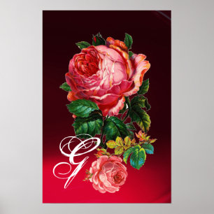 VACKRA ROSA ROSOR MONOGRAM POSTER