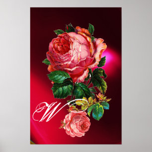 VACKRA ROSA ROSOR MONOGRAM POSTER