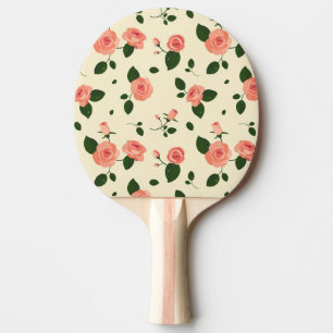 Vackra Rosa Rosor Pastell Rosa Mönster Pingisracket