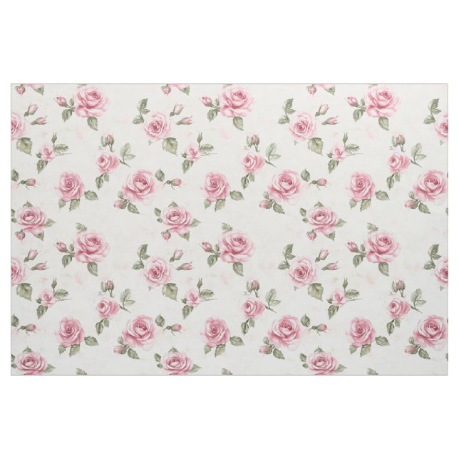 Vackra Rosa Rosor Tyg (Yard)