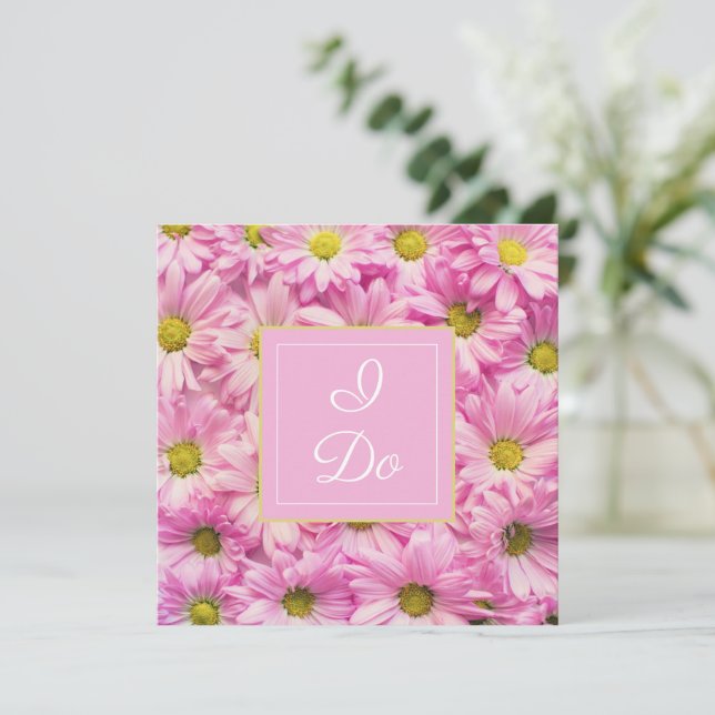 Vackra Rosa Tusensbruds Bröllop Inbjudningar (Stående Fram)